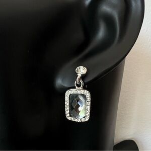 Black crystal earrings